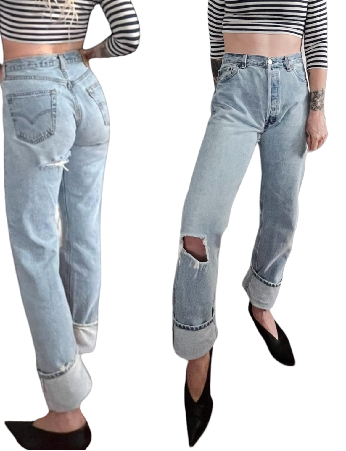 90's 501 Levi’s Jeans- Straight leg, light wash (32)