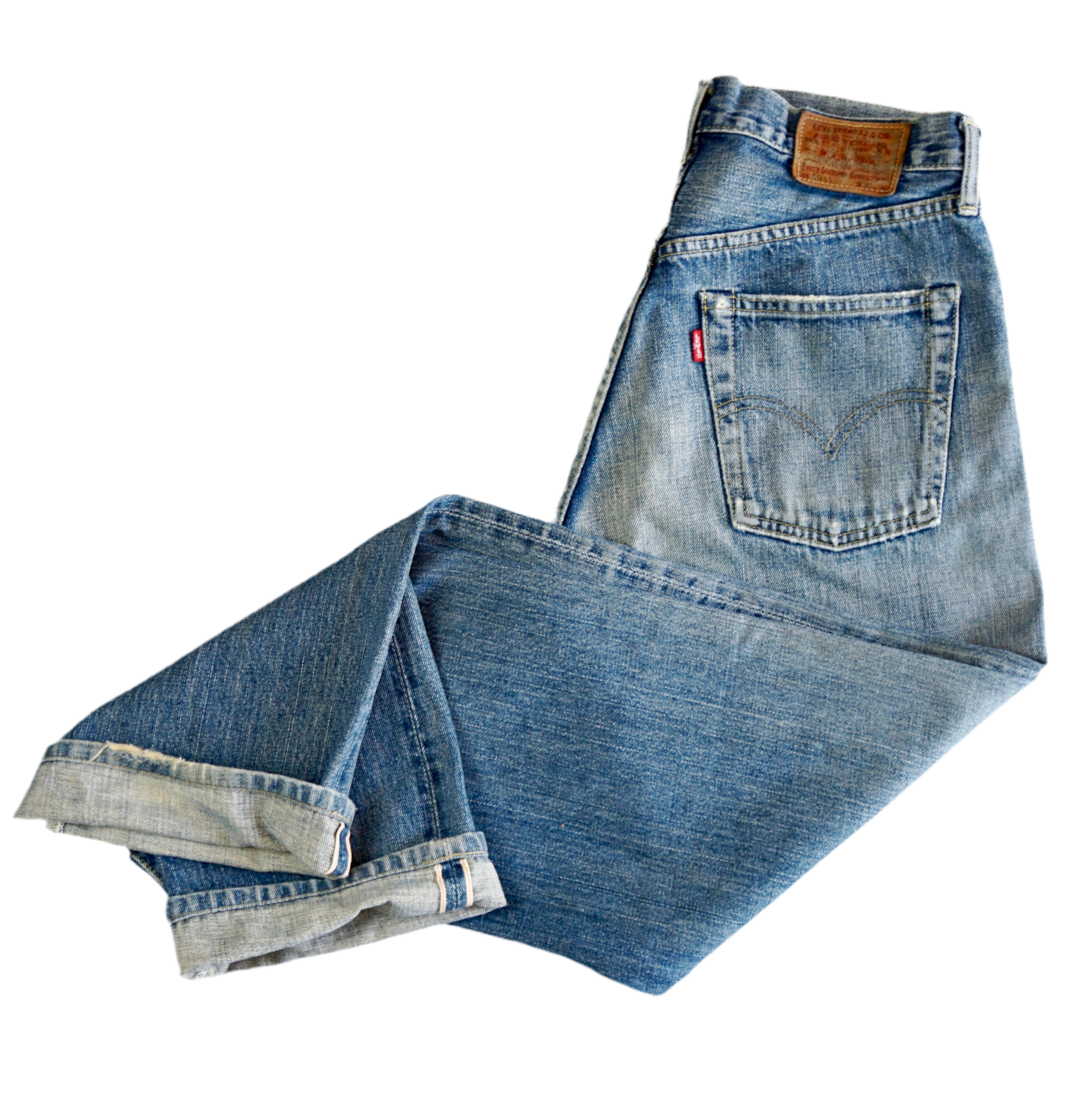 90's 503B Levi's big E Redlines - Straight Leg Japanese Selvedge denim jeans (30)