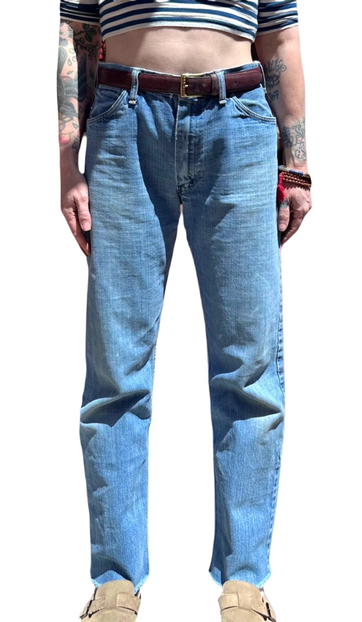 60's Maverick selvedge denim Jeans w/ Hidden Rivets & Scovill Zipper -30"