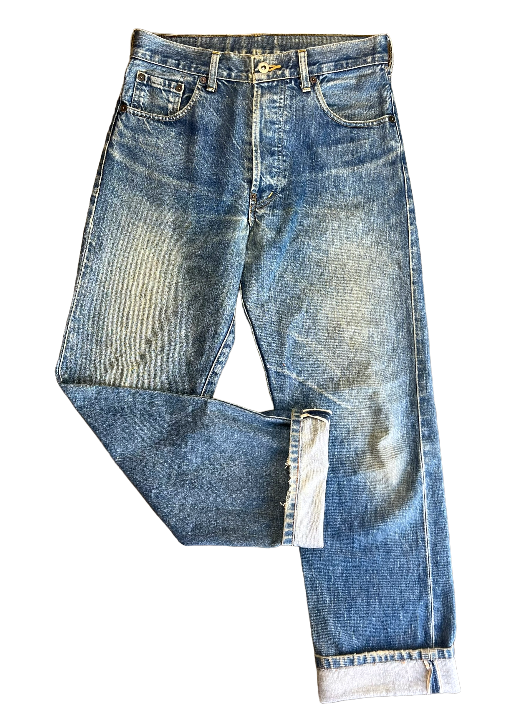 701xx Levi’s big E Selvedge Redlines - Buckle Back Straight Leg Vintage Jeans (29”)